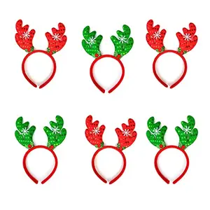 Christmas Vibes Christmas Reindeer Antlers Headband with Bells for Adults