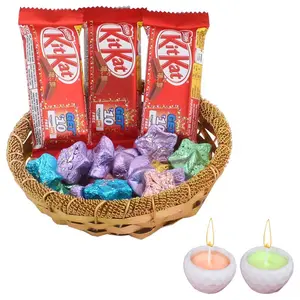 SFU E Com Nestle Chocolate Gift Combo| Diwali Chocolate Gift | Premium Diwali Concreate Diya with Chocolate Hamper | Chocolate Gift Hamper | 319