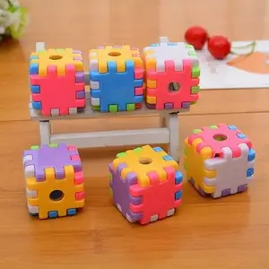 Christmas Vibes Puzzle Cube Dice Shaped Pencil Sharpeners for Kids Birthday Gift Return Gift Pack of 2 pc.