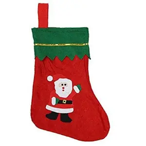 Christmas Vibes Christmas Socks/Stocking 17 cm Height Christmas Hanging Stockings Decor/Decoration Christmas Stocking Socks Xmas Gift Pack 1