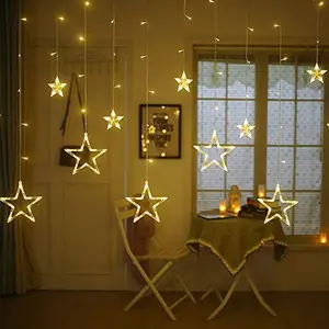 Christmas Vibes 12 Stars138 LED String led Light 2.5 Meter for Christmas Decoration-Strip led Light for Party Birthday Valentine Room Decor-Christmas