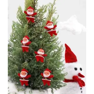 Christmas Vibes Santa Claus for Home and Christmas Decoration 2 Inches Height Red-Pack of 6 Pieces