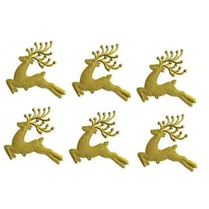 Christmas Vibes 6 pcs Christmas Tree Ornaments Xmas Tree hangings Reindeer/Rain Deer Christmas Tree Decoration