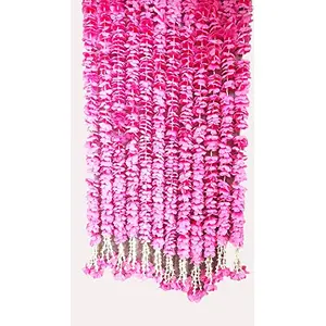 Festive Vibes 4 Pcs Artificial Blossom Flower String Garland ladi for Decoration Festival Navratri Diwali ChristmasMarriages Temple and Home/Office Inauguration (Pink5 Ft Long)