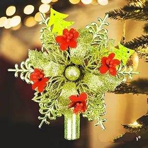 Christmas Vibes Christmas Decoration Tree Topper Star for Christmas Tree Decoration Ornaments (Flower)
