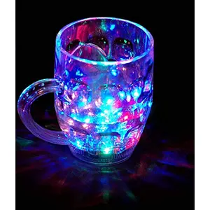 Christmas Vibes Automatic LED Light Up Magic Drink Glass Mug for Diwali Christmas Party Cup