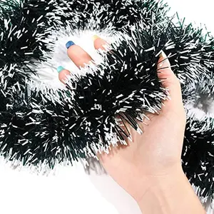 Christmas Vibes Set of 3 Snow Garland for Christmas Tree Decoration Ornaments Tinsel Snow Garlands for Xmas Home - Christmas Decorations Items Home Office Railing Decor - (6 Ft Length)
