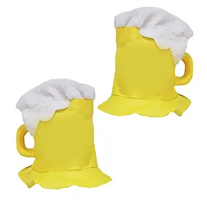 Christmas Vibes Yellow Beer Mug Shape Hat