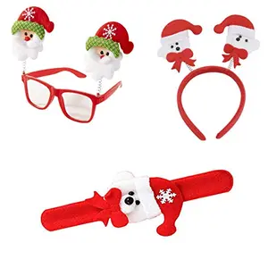 Christmas Vibes Christmas Goggles  Hairband Wristband Combo Set for Kids Christmas Xmas Party Accessories Props Party Favors Adult and Kids Christmas Gift for Kids
