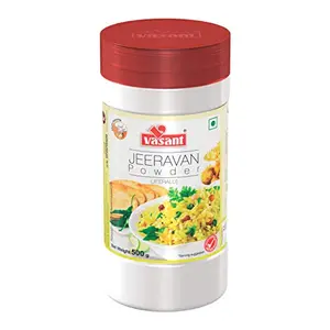 VASANT Jeeravan Powder 500 gm | Jeeralu Powder | Red Chilli Powder | Mustard Oil | Asafoetida | Spice Mix | Indian Spices & Masala | Masala Powder | No Artificial Colour | Vegetarian | Pack of 1