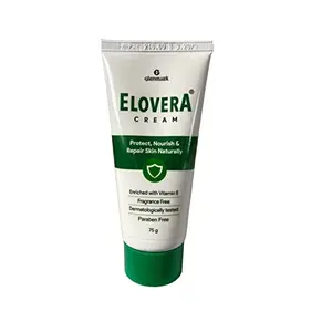 Glenmark Elovera Cream - Protects Nourishes & Repairs Dry Skin - 75g Container