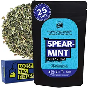 Spearmint Tea Loose Leaf with Loose Tea Herbal Tea Caffeine Free (25 Gm 25 Cups)