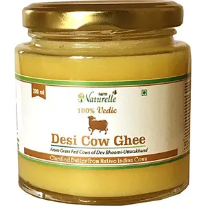 Farm Naturelle Desi Cow Ghee - 100 % Pure Ghee From A2 Milk - 200 ML (6.76oz)