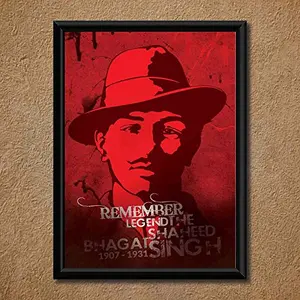 Unique Indian Craft Handmade Legendary Bhagat Singh Wall Poster Laminated (Without Frame)