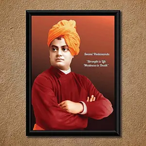 Unique Indian Craft Handmade Swami Vivekananda Wall Poster Laminated (Without Frame)