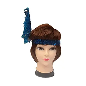 Feather Headpiece Charleston Flapper Headband Sequins Rhinestone Elastic Fascinator Fancy Dress Costume Props Pack Of 2