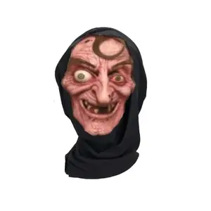 Old Scary Woman Witch Mask Halloween Full Head Mask for Halloween Party Horror theme party Horror Challenge Games horror costume ideas.