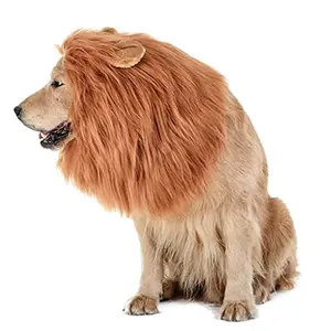 Dog Lion Mane Funny Headwear for Lion Mane for Dogs Lion Hair Ear Headwear for Dog Halloween Party Festival Headwear