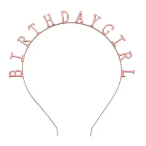 Birthday Tiara RoseGold Birthday Girl Headband Birthday Girl Tiara Party Hair Accessories