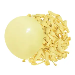 500pcs 9 Party Decoration Pastel color Balloons Macaron Candy Colored Latex Balloons for Birthday Wedding Engagement Anniversary Christmas Festival-Macaron (500 Pcs Yellow)