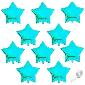 10 Inch Blue Star Balloons 10 Pcs Star Shape Foil Balloon Helium Balloons for Wedding Baby Shower Birthday Party Decorations