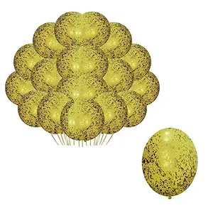 Rubber Golden Flakes Balloons For Decoration 25Pcs For Decoration|Helium Party Balloons For Birthday Decoration Gold Balloons For Decoration