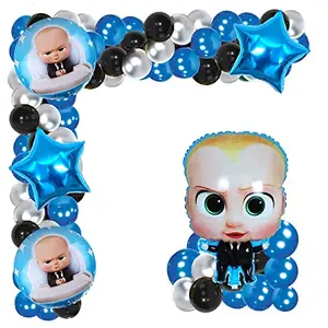 Boss Baby Theme Balloons Garland Kit - 36pcs Including Boss Baby with Star Round foilArch and Latex Balloon Party Decoration