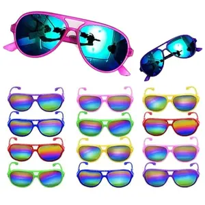 12Pcs Assorted Colores Party Favors Neon Sunglasses for Kids Boys and Girls Sunglasses Great Gift Party Supplies Beach Pool Party Favors.