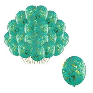 Rubber Golden Flakes Balloons For Decoration 25Pcs For Decoration|Helium Party Balloons For Birthday Decoration Green Balloons For Decoration.