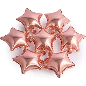 25 Pieces 18 inch. Rose Gold Star Helium Foil Balloon for Baby Shower Wedding and Engagement Party Decoration