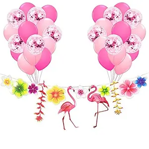 Flamingo Bunting Banner for Theme Party