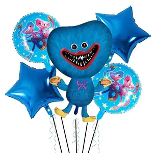 5 Pieces Party Birthday Party Decoration Blue Extra Terrestrial Aluminum foil Balloon for Party Baby Shower Party Decoration