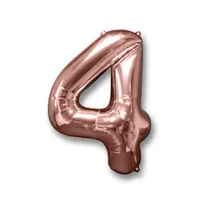 Rose Gold Four Number Foil Balloon