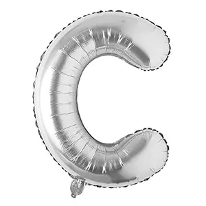 30 inch C Alphabet Silver Foil Balloon