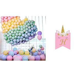 Unicorn Theme Birthday / Baby Shower / Baby Girl Birthday Party Decoration Balloons Set of 101