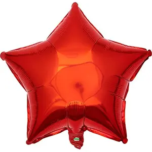 Star Shape 18 Inch Foil Balloons (Pack of 5 Red)