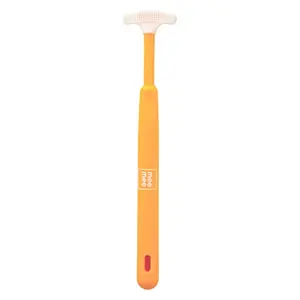 Mee Mee Tender Tongue Cleaner with Non-Slip HandleManualSoft Rubber Tip and Easy Grip for Kids/Babies (Pack of 1 Orange)