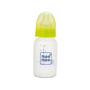 Mee Mee Premium Feeding Bottle with Eazy-Flow Technology Anti-Colic Valve and Streamlined Design for Kids/Babies(Green125ml)
