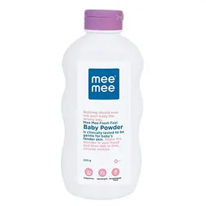 Mee Mee Infant Talcum Powder: Dermatologist-Approved Paraben-Free 0m+ (Fresh Sensation - 200g Single Pack