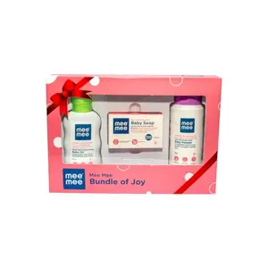 Mee Mee Baby Bundle of Joy Gift Set for Newborn/Babies/Infants/with Baby Powder/Oil/Baby soap for Smooth Skin and Gentle Care.