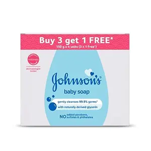 Johnson's Baby Soap For Bath Combo Offer Pack 150g (Buy 3 Get 1 Free)