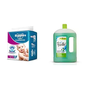 Supples Regular Baby Pants XL Size Diapers (54 Count) - Presto! Disinfectant Floor Cleaner Jasmine 2 L