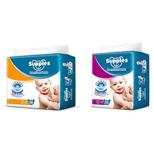 Supples Baby Pants Diapers Medium 72 Count&Supples Baby Pants Diapers X-Large 54 Count