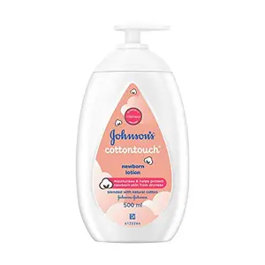 Johnson's CottonTouch Newborn Baby Lotion 500ml Made With Natural Cotton For Baby's Delicate Skin pH Balanced Hypoallergenic Paraben Free Moisturizer
