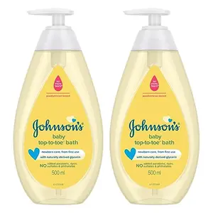 Johnson's Baby Bath Top To Toe Baby Bath For New Born Combo Offer Pack 2 x 500ml