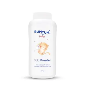 Bumtum Baby Talcum Powder With Aloe Vera For Babies Paraben & Sulfate Free Dermatologically Tested 200 Gram