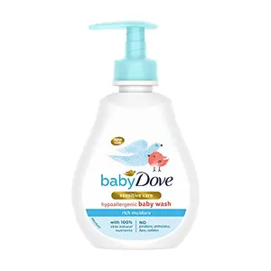 Baby Dove Rich Moisture Hair to Toe Baby Wash 200 ml No Tears Body Wash for Baby's Soft Skin - Hypoallergenic No Sulphates No Parabens