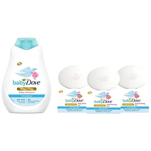 Baby Dove Rich Moisture Shampoo 400ml & Baby Dove Rich Moisture Bar 75 g (Pack of 3)