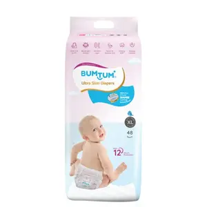 Bumtum Ultra Slim Diaper Pants | UV Protected | X-Large Size | Pack of 1 (48 Pants) | Bubble Layer & 12 hrs. Protection | Wetness Indicator