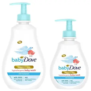 Baby Dove Rich Moisture Hair to Toe Baby Wash 400 ml & Rich Moisture Hair to Toe Baby Wash 200 ml Combo